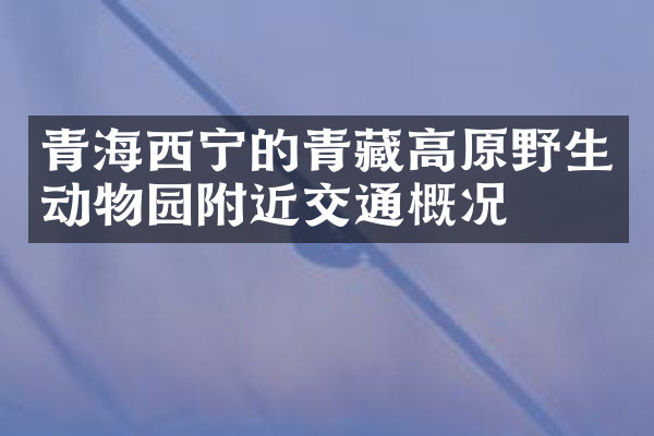 青海西宁的青藏高原野生动物园附近交通概况