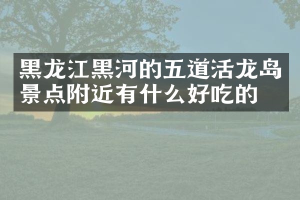 黑龙江黑河的五道活龙岛景点附近有什么好吃的