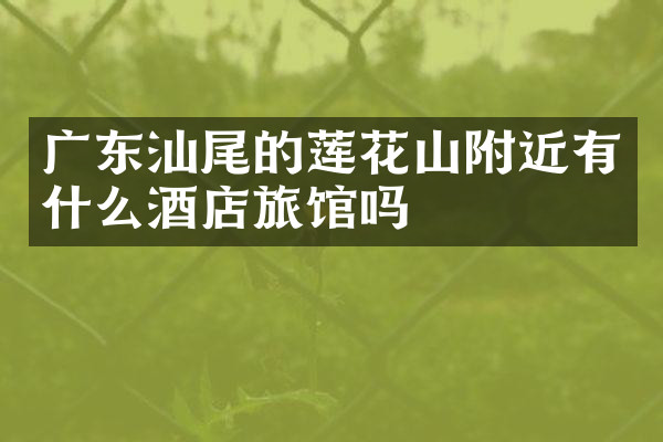 广东汕尾的莲花山附近有什么酒店旅馆吗