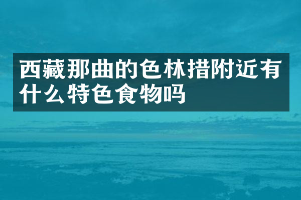西藏那曲的色林措附近有什么特色食物吗