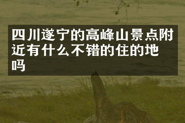 四川遂宁的高峰山景点附近有什么不错的住的地方吗