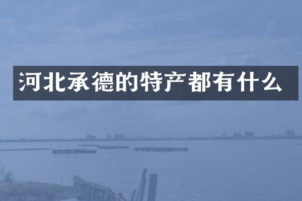 河北承德的特产都有什么