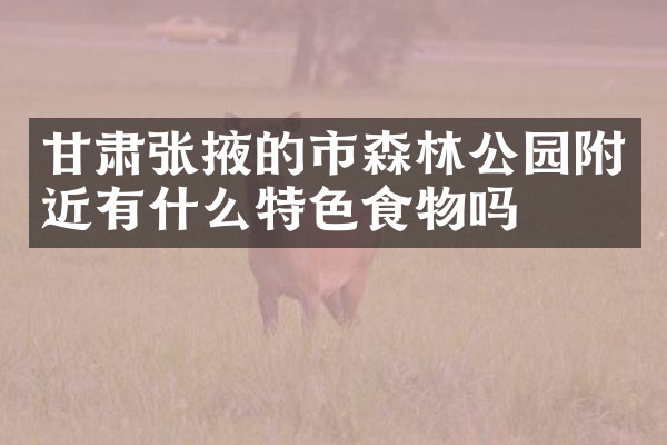 甘肃张掖的市森林公园附近有什么特色食物吗