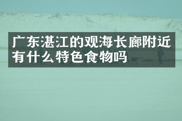 广东湛江的观海长廊附近有什么特色食物吗