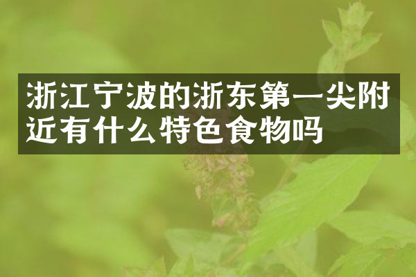 浙江宁波的浙东第一尖附近有什么特色食物吗