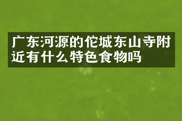 广东河源的佗城东山寺附近有什么特色食物吗