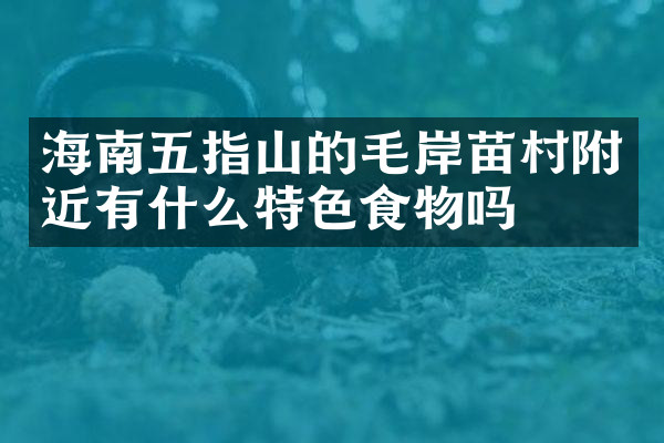海南五指山的毛岸苗村附近有什么特色食物吗