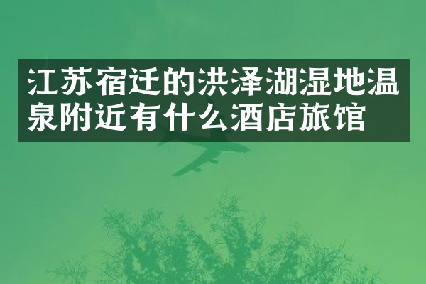 江苏宿迁的洪泽湖湿地温泉附近有什么酒店旅馆吗
