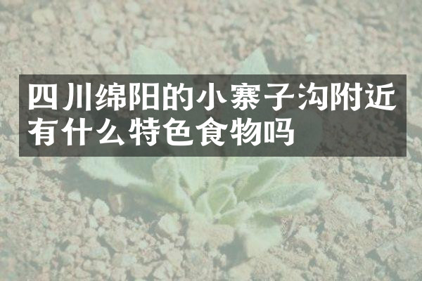 四川绵阳的小寨子沟附近有什么特色食物吗