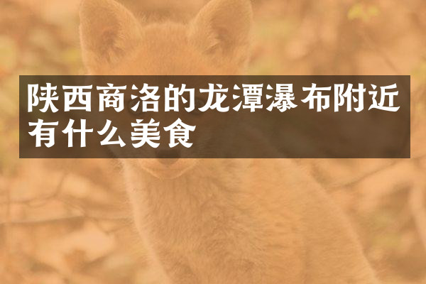 陕西商洛的龙潭瀑布附近有什么美食