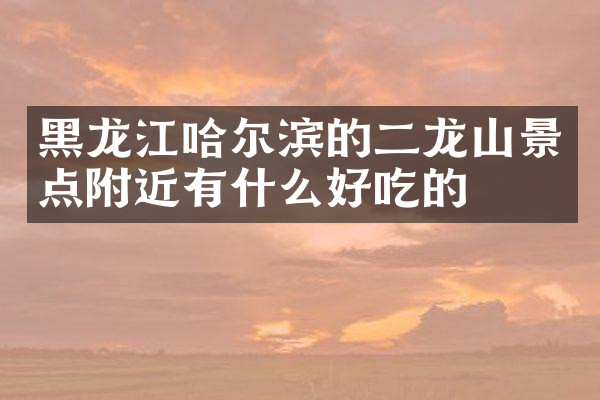 黑龙江哈尔滨的二龙山景点附近有什么好吃的