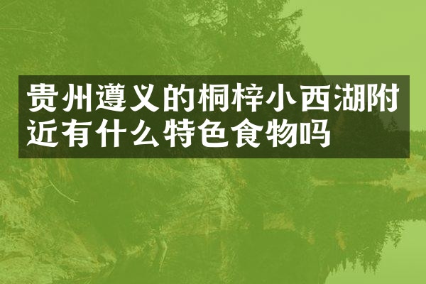 贵州遵义的桐梓小西湖附近有什么特色食物吗