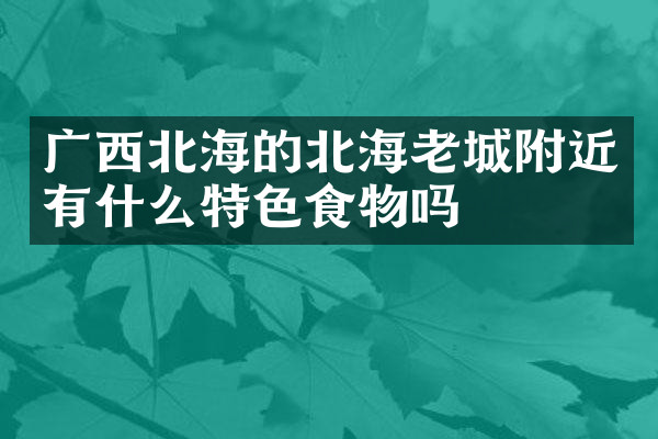 广西北海的北海老城附近有什么特色食物吗