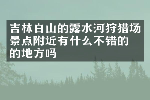 吉林白山的露水河狩猎场景点附近有什么不错的住的地方吗