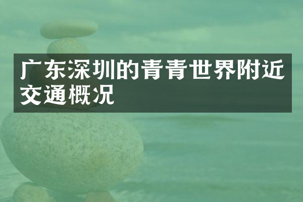 广东深圳的青青世界附近交通概况