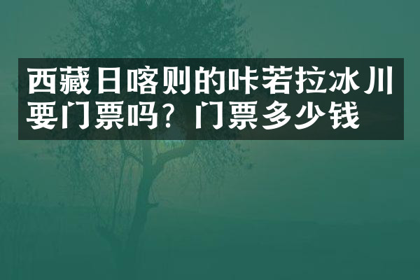 西藏日喀则的咔若拉冰川要门票吗？门票多少钱？