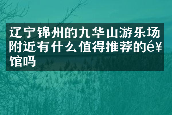 辽宁锦州的九华山游乐场附近有什么值得推荐的饭馆吗