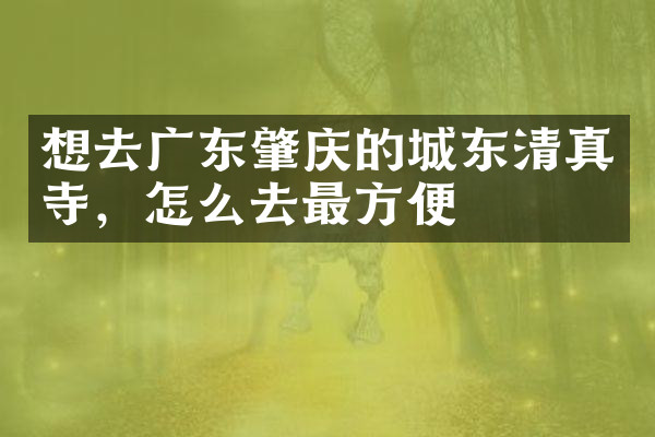 想去广东肇庆的城东清真寺，怎么去最方便