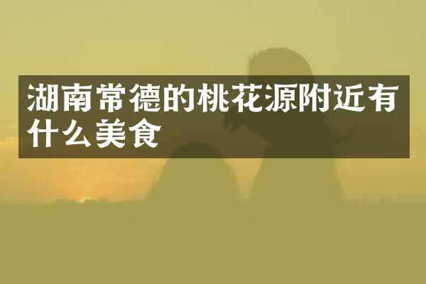 湖南常德的桃花源附近有什么美食