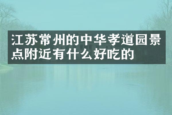 江苏常州的中华孝道园景点附近有什么好吃的