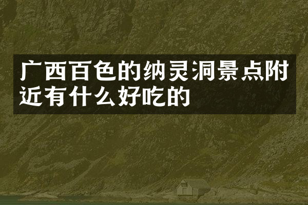 广西百色的纳灵洞景点附近有什么好吃的