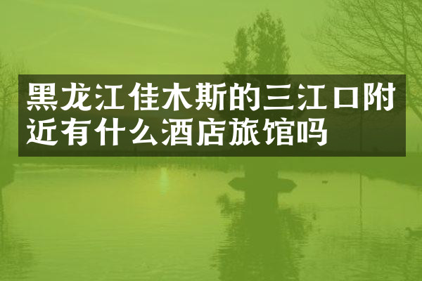 黑龙江佳木斯的三江口附近有什么酒店旅馆吗