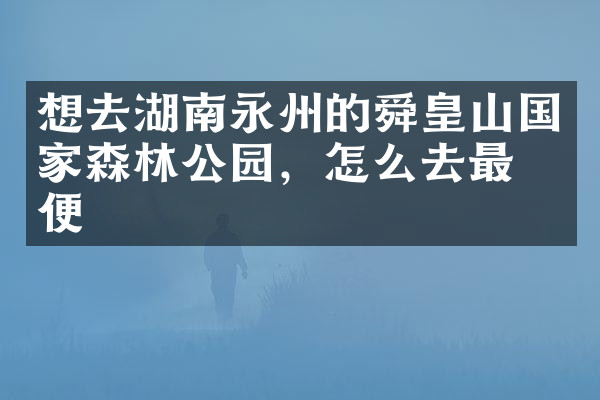 想去湖南永州的舜皇山国家森林公园，怎么去最方便