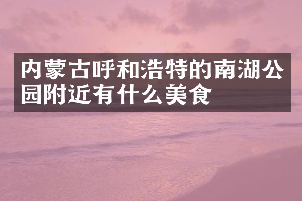 内蒙古呼和浩特的南湖公园附近有什么美食