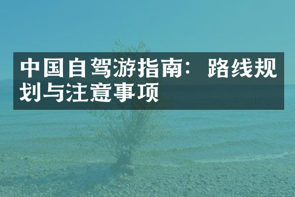 中国自驾游指南：路线规划与注意事项