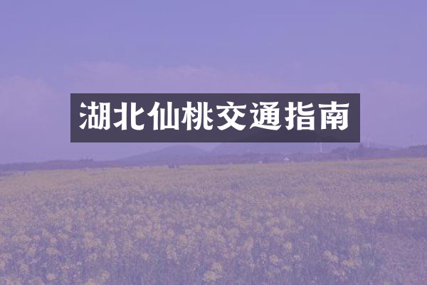 湖北仙桃交通指南