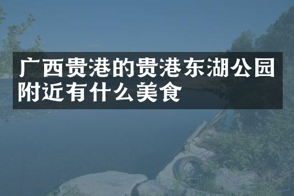 广西贵港的贵港东湖公园附近有什么美食