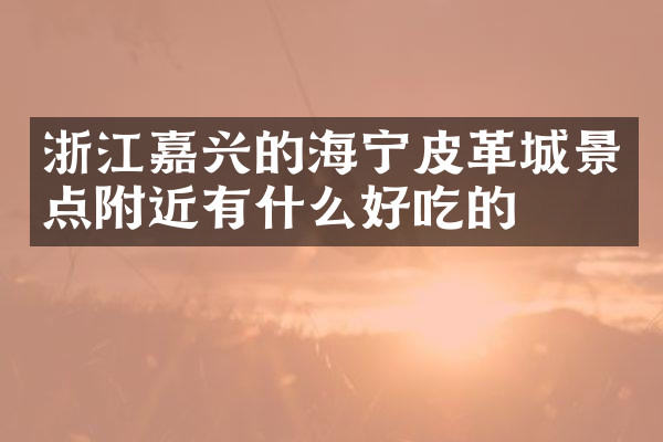 浙江嘉兴的海宁皮革城景点附近有什么好吃的