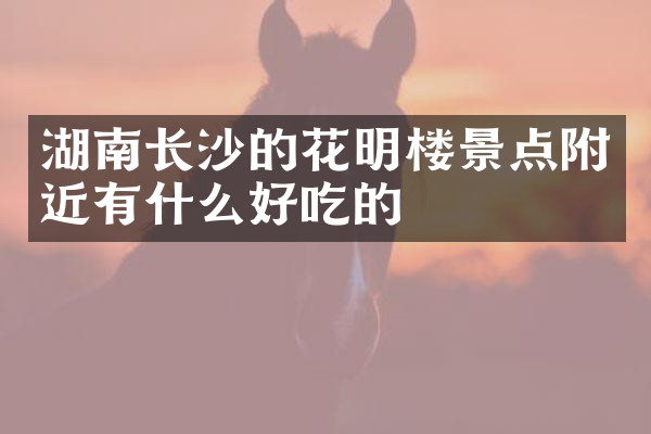 湖南长沙的花明楼景点附近有什么好吃的