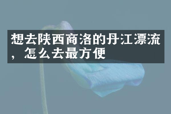 想去陕西商洛的丹江漂流，怎么去最方便