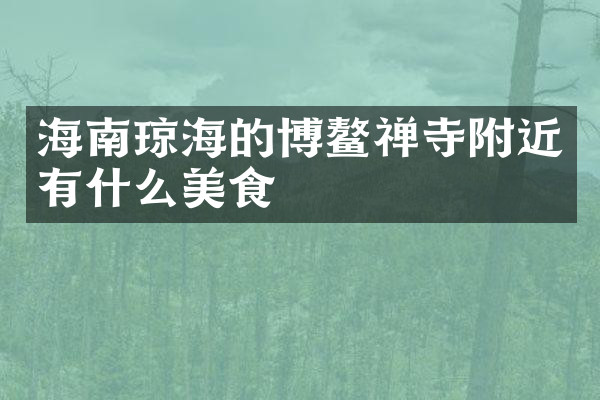 海南琼海的博鳌禅寺附近有什么美食