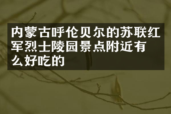 内蒙古呼伦贝尔的苏联红军烈士陵园景点附近有什么好吃的