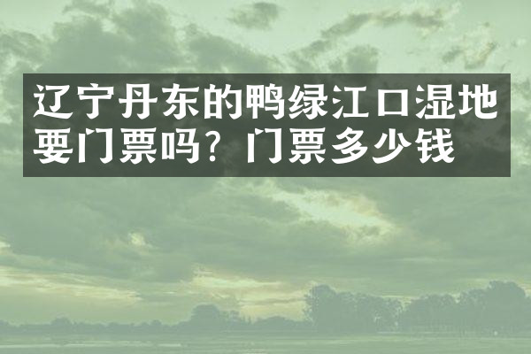 辽宁丹东的鸭绿江口湿地要门票吗？门票多少钱？