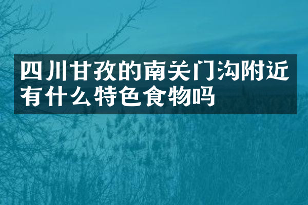四川甘孜的南关门沟附近有什么特色食物吗