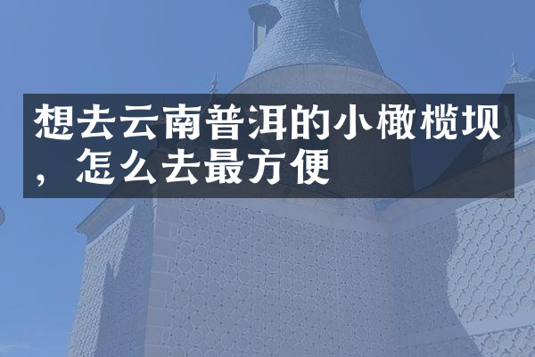 想去云南普洱的小橄榄坝，怎么去最方便