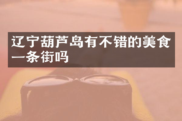 辽宁葫芦岛有不错的美食一条街吗