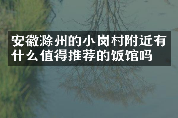 安徽滁州的小岗村附近有什么值得推荐的饭馆吗