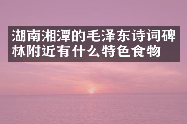 湖南湘潭的毛泽东诗词碑林附近有什么特色食物吗