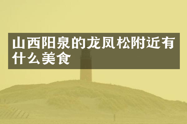 山西阳泉的龙凤松附近有什么美食