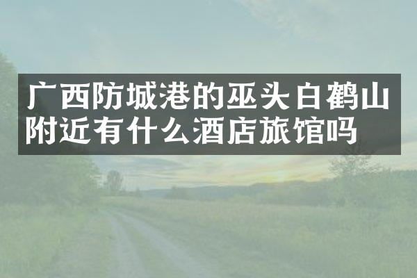 广西防城港的巫头白鹤山附近有什么酒店旅馆吗