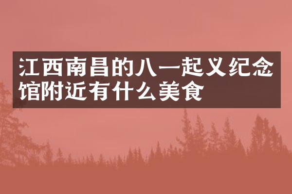 江西南昌的八一起义纪念馆附近有什么美食