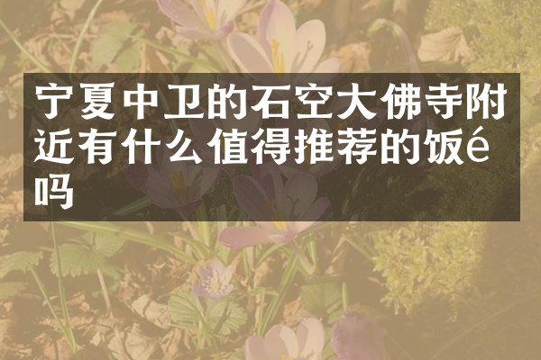 宁夏中卫的石空大佛寺附近有什么值得推荐的饭馆吗