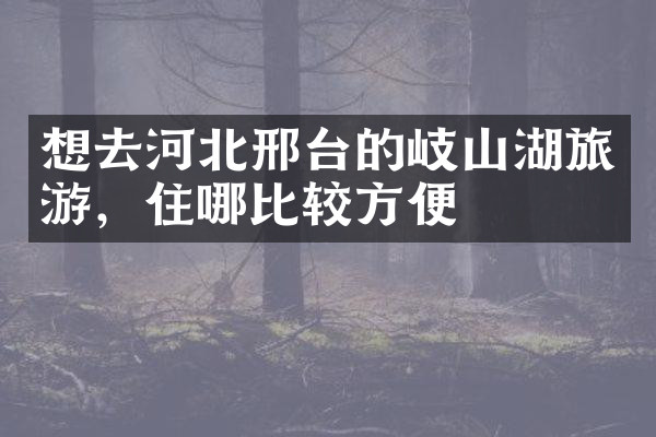 想去河北邢台的岐山湖旅游，住哪比较方便