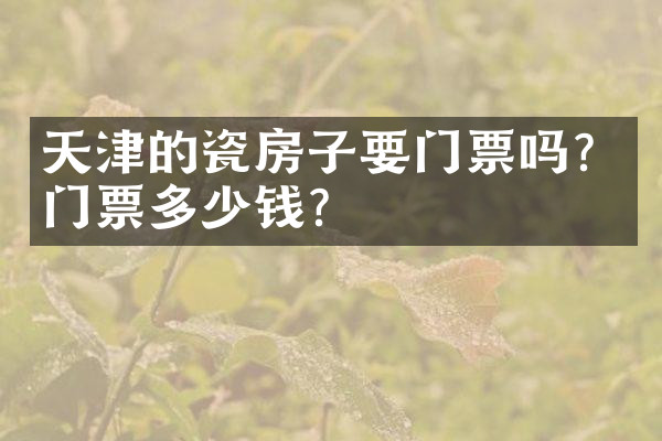 天津的瓷房子要门票吗？门票多少钱？