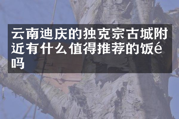 云南迪庆的独克宗古城附近有什么值得推荐的饭馆吗