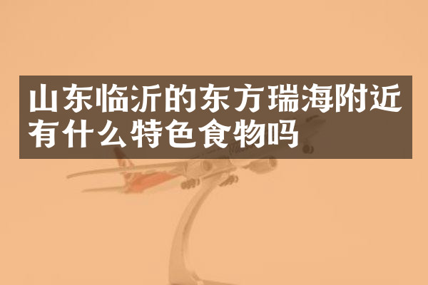 山东临沂的东方瑞海附近有什么特色食物吗